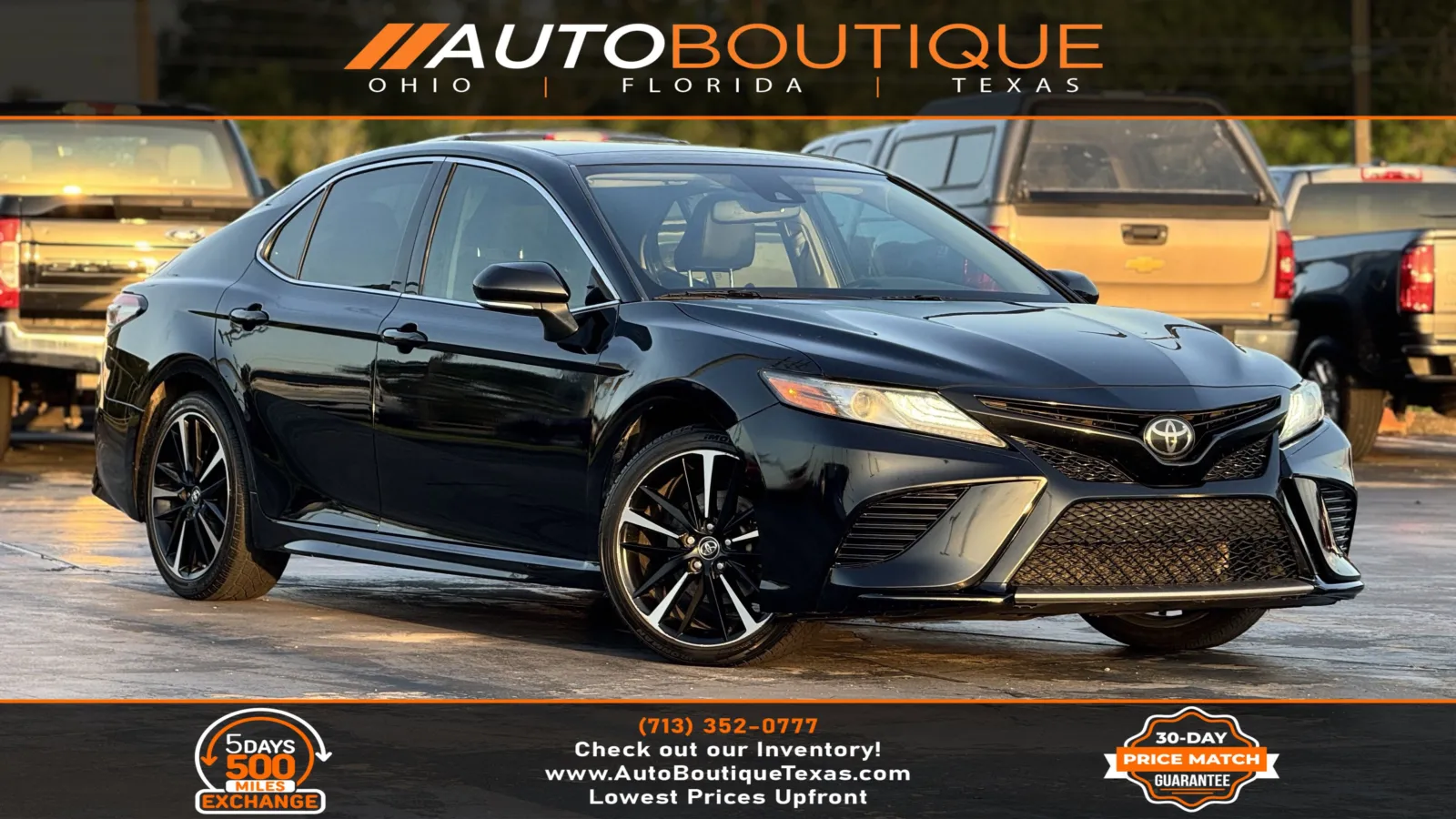 Black 2019 Toyota Camry XSE for sale in Alvin, TX