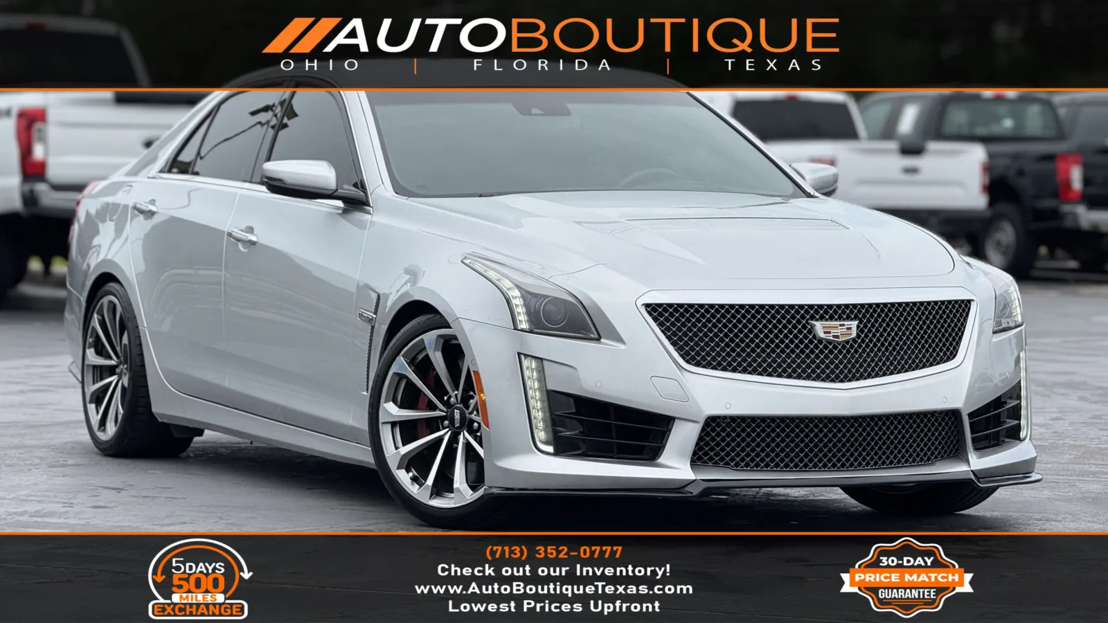 Silver 2016 Cadillac CTS-V Sedan for sale in Alvin, TX