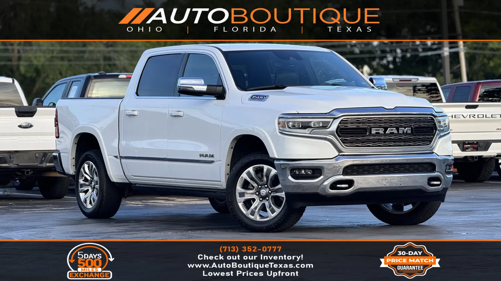 White 2023 Ram 1500 Limited for sale in Alvin, TX