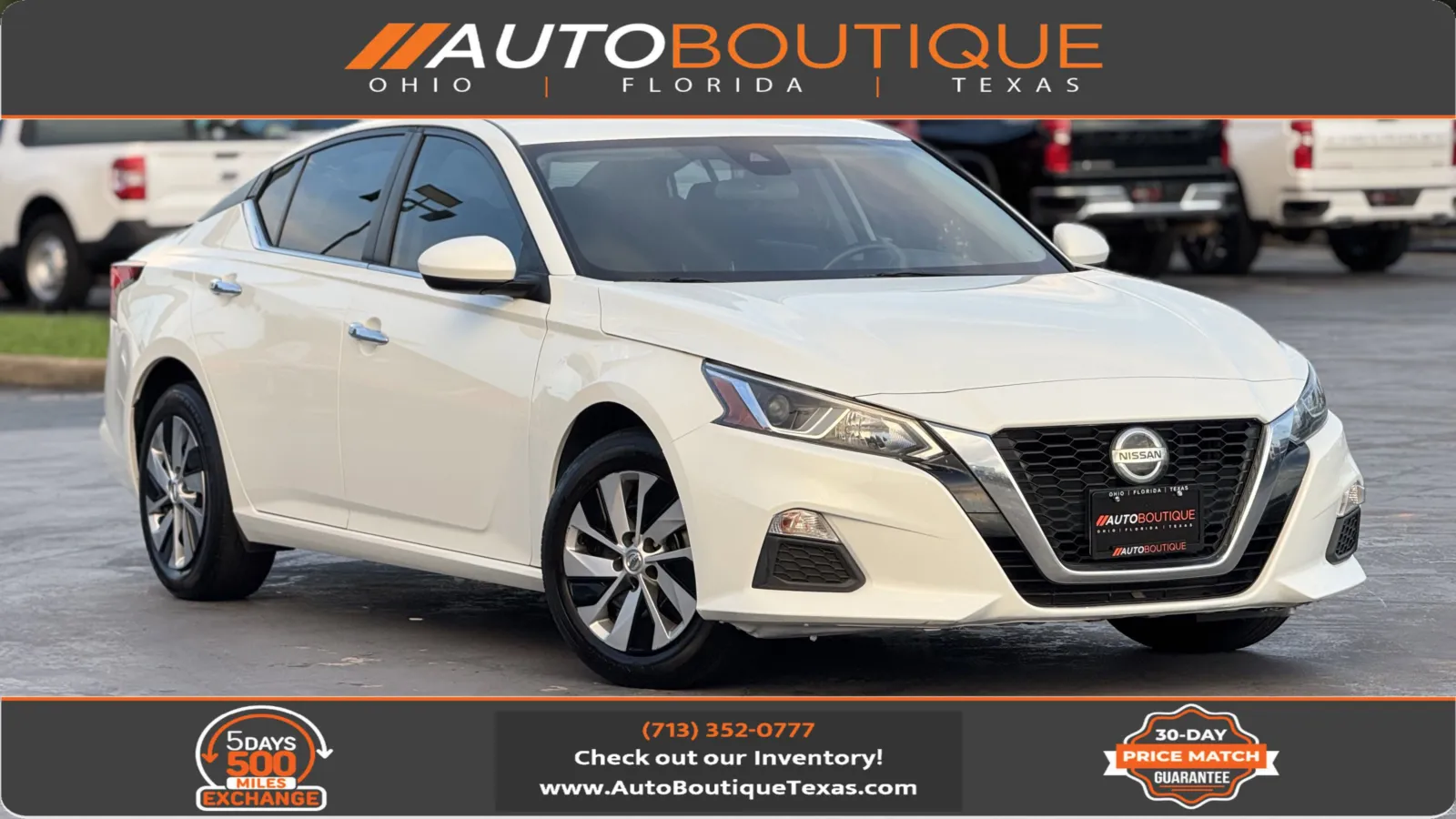 White 2021 Nissan Altima 2.5 S for sale in Alvin, TX