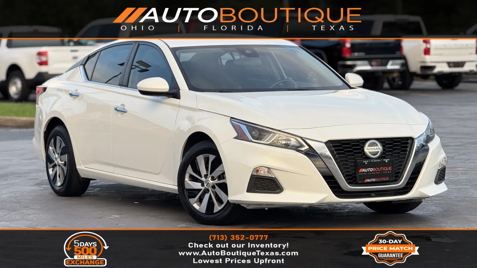 White 2021 Nissan Altima 2.5 S for sale in Alvin, TX