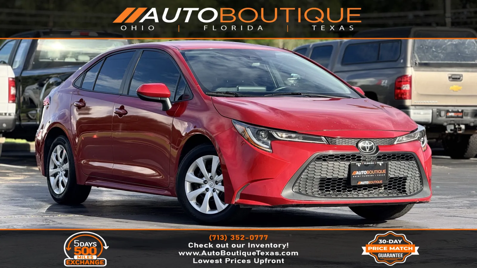 Red 2021 Toyota Corolla LE for sale in Alvin, TX