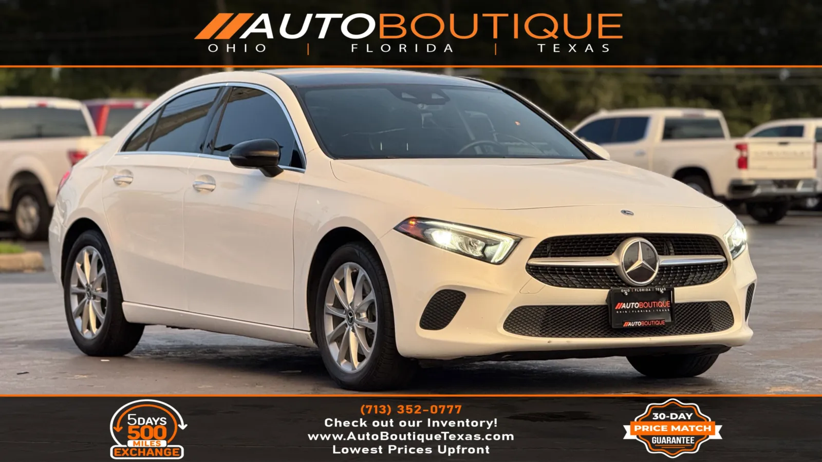 White 2019 Mercedes-Benz A-Class A 220 for sale in Alvin, TX