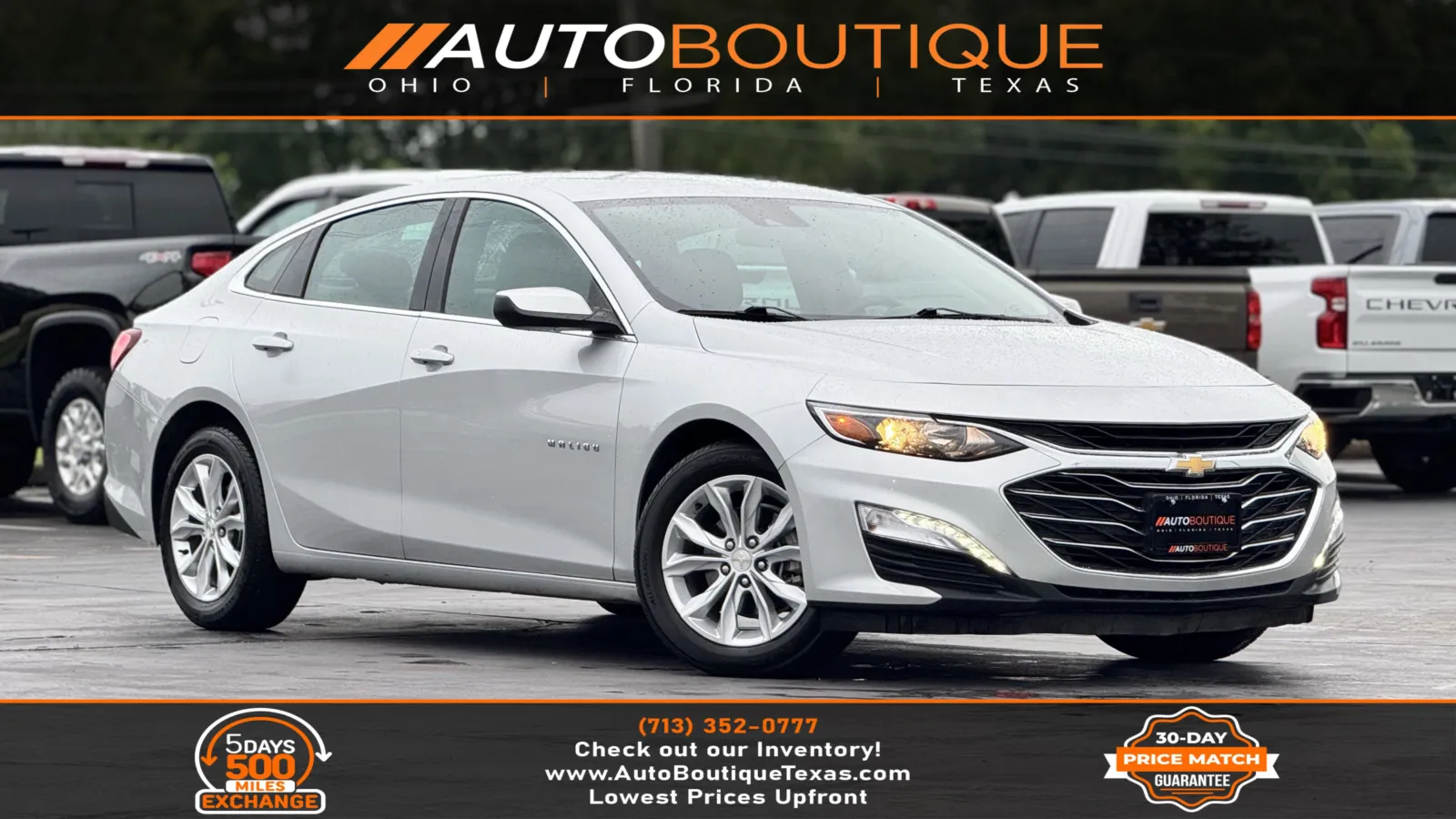 Silver 2022 Chevrolet Malibu LT for sale in Alvin, TX