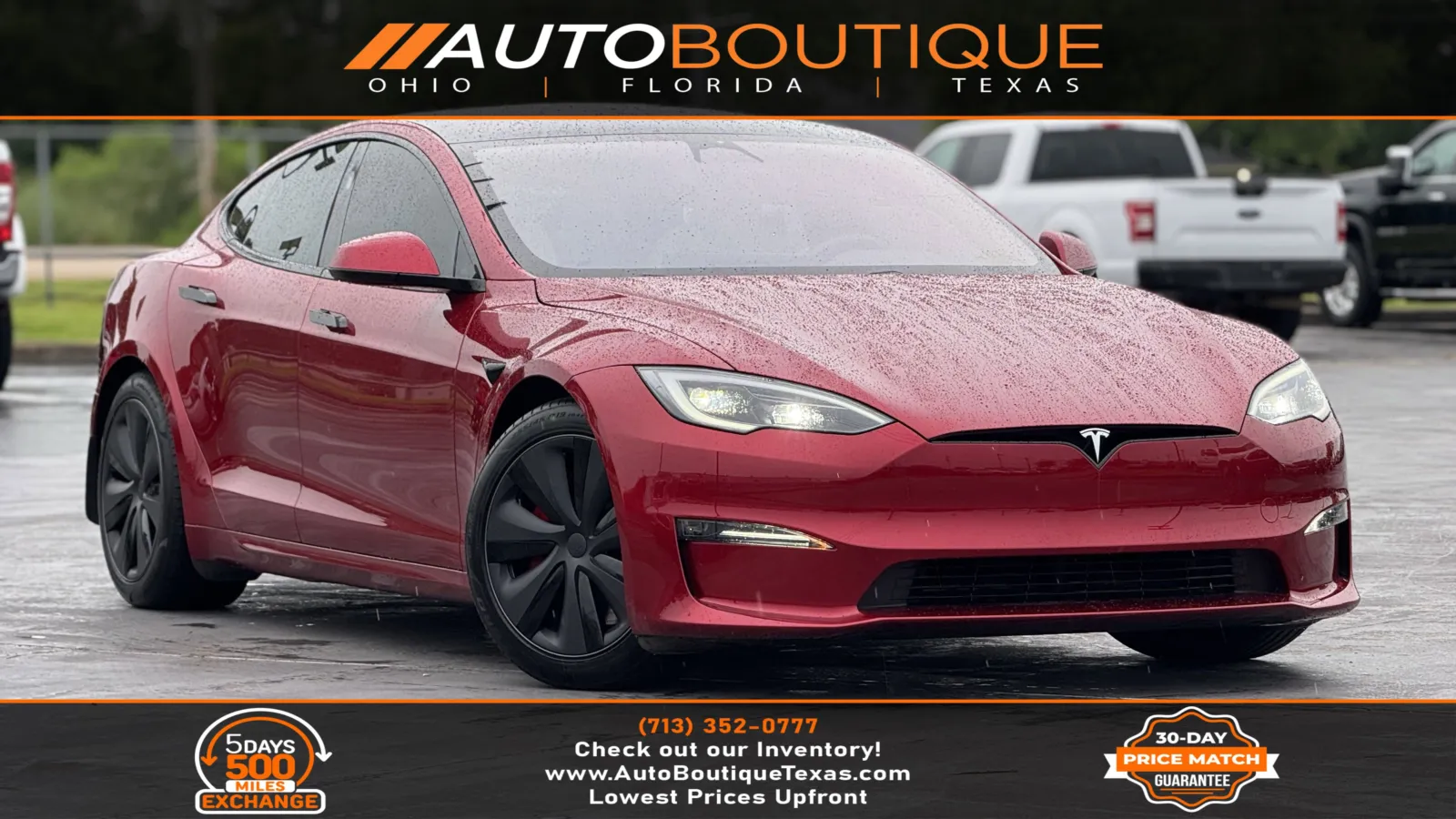 Red 2023 Tesla Model S Plaid for sale in Alvin, TX
