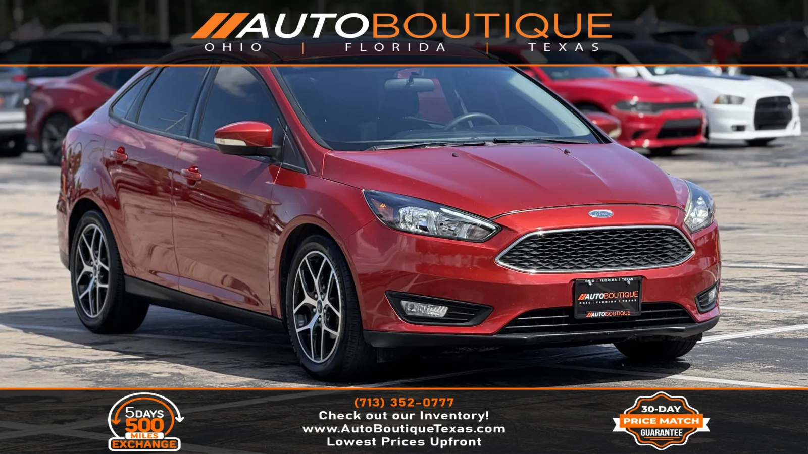 Red 2018 Ford Focus SEL for sale in Alvin, TX