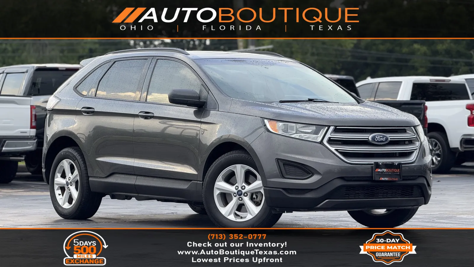 Gray 2017 Ford Edge SE for sale in Alvin, TX