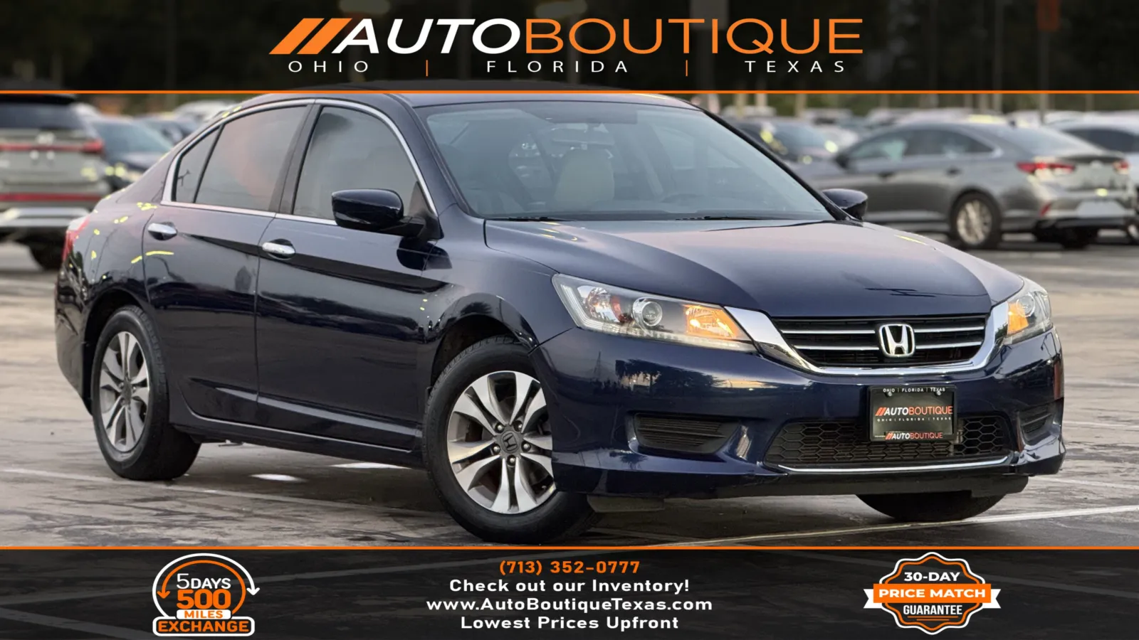 Blue 2015 Honda Accord Sedan LX for sale in Alvin, TX