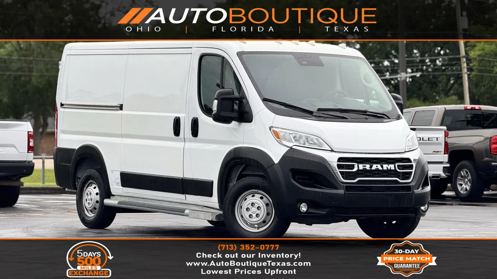 White 2023 Ram ProMaster Cargo Van 2500 136 WB for sale in Alvin, TX