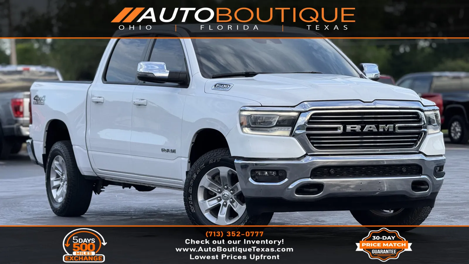 White 2023 Ram 1500 Laramie for sale in Alvin, TX