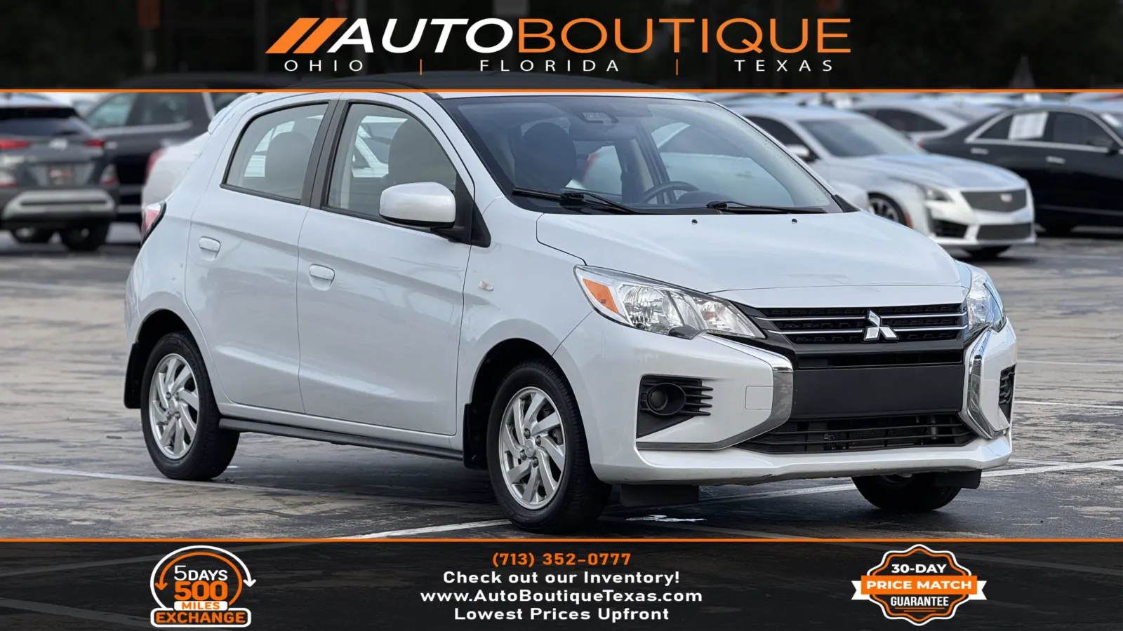 White 2021 Mitsubishi Mirage LE for sale in Alvin, TX