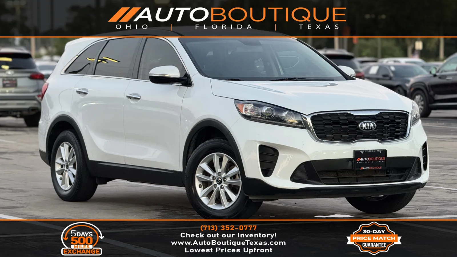 White 2019 Kia Sorento LX for sale in Alvin, TX