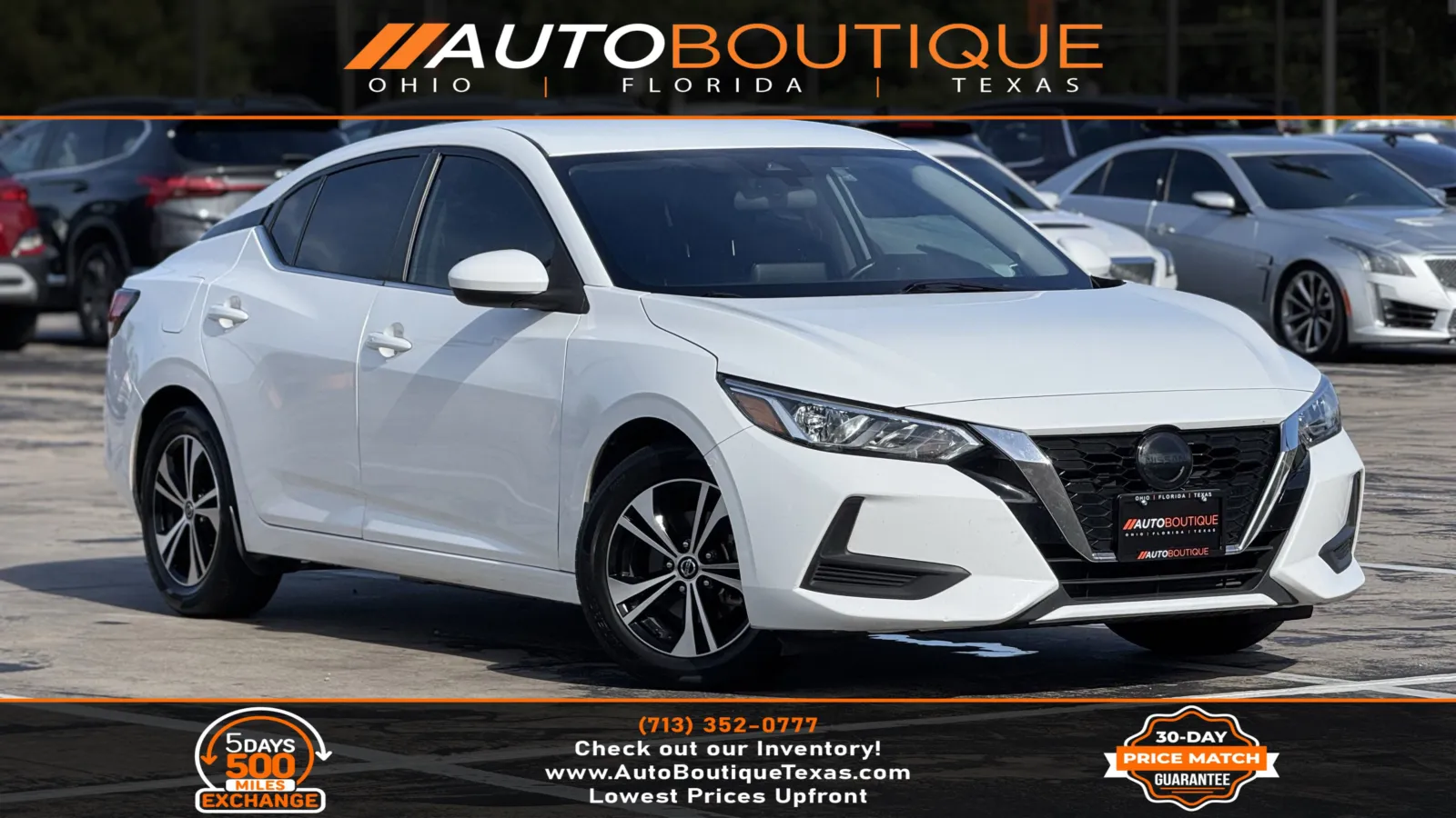 White 2022 Nissan Sentra SV for sale in Alvin, TX