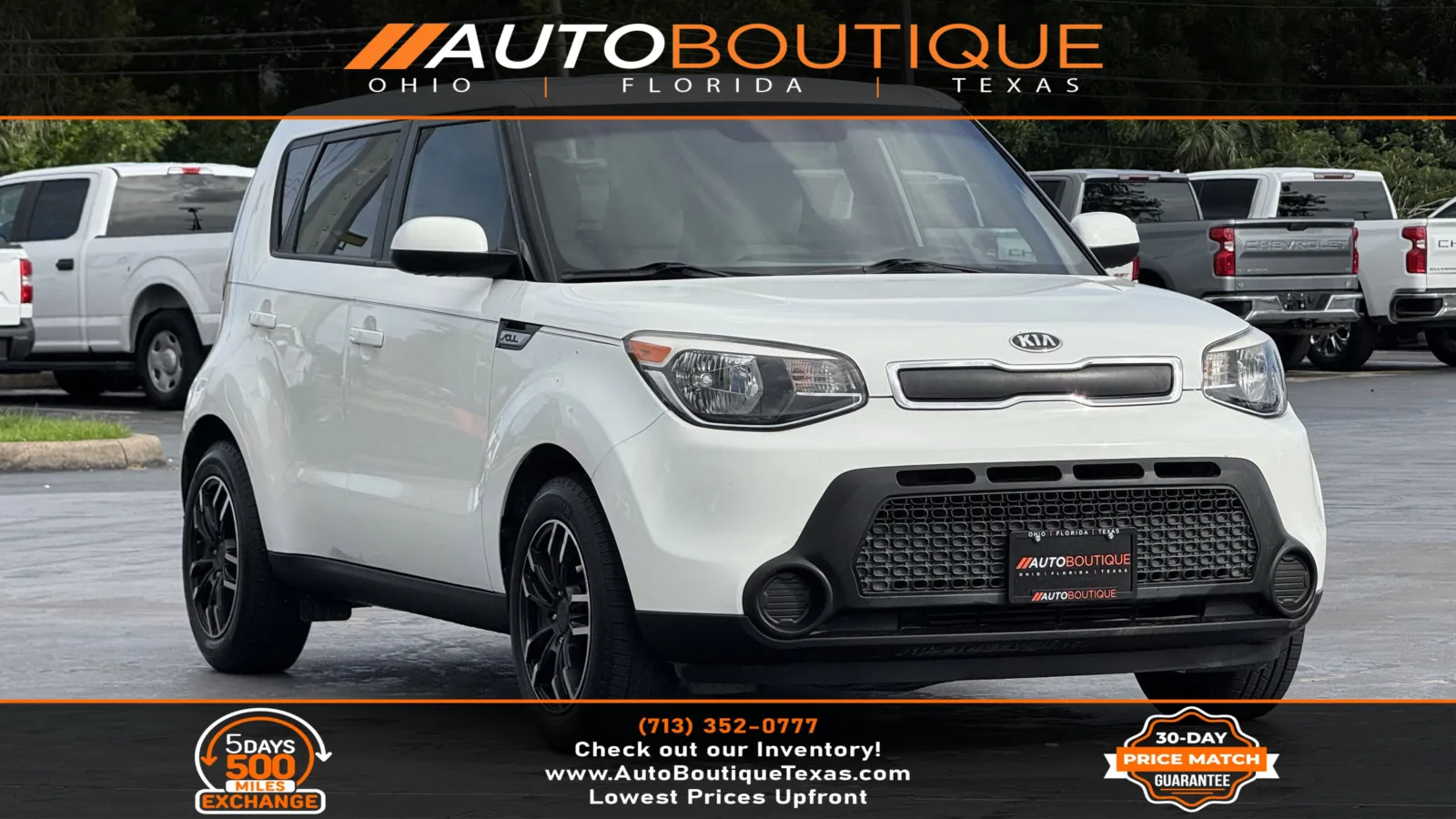White 2015 Kia Soul for sale in Alvin, TX