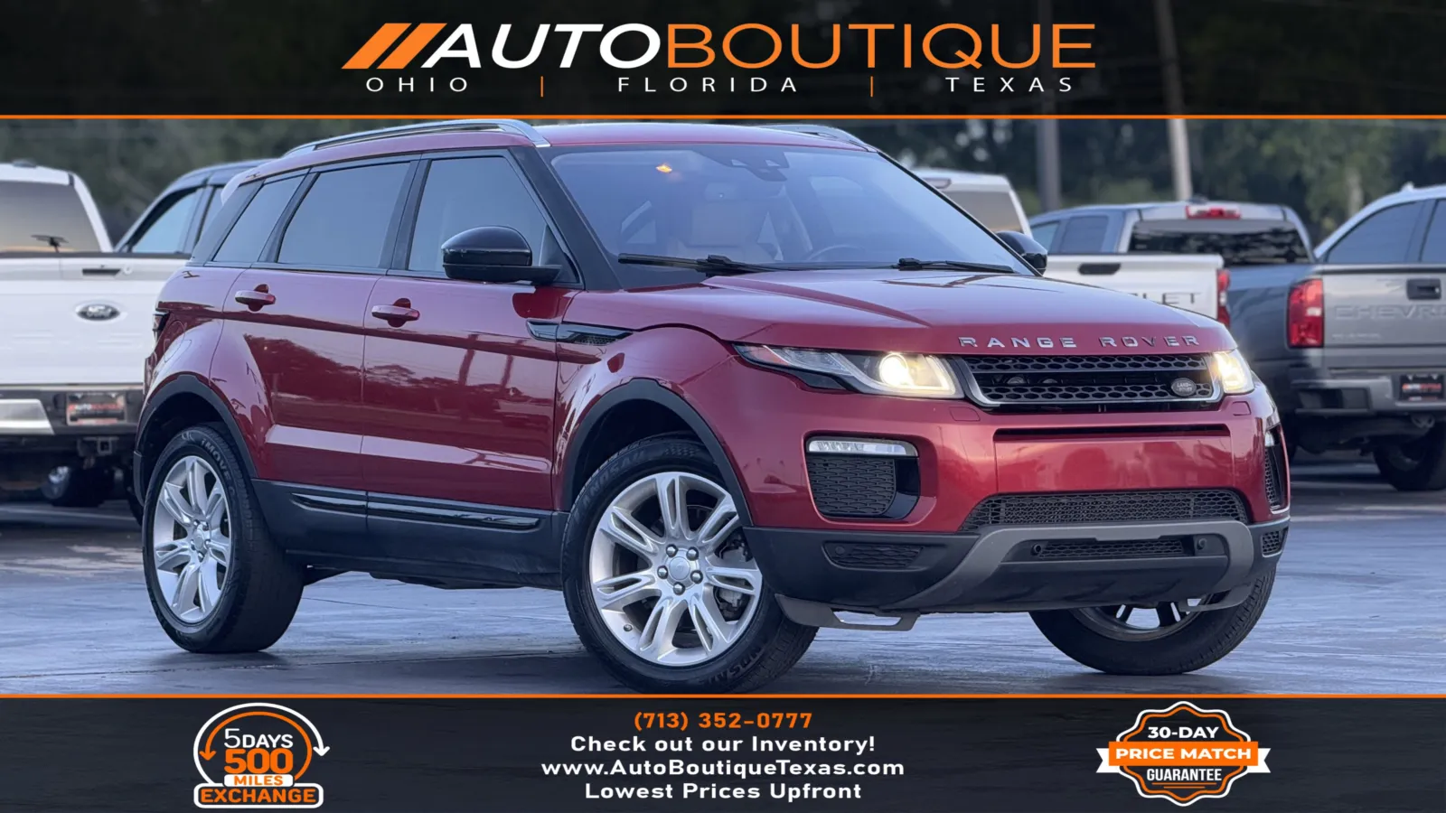 Red 2017 Land Rover Range Rover Evoque SE for sale in Alvin, TX