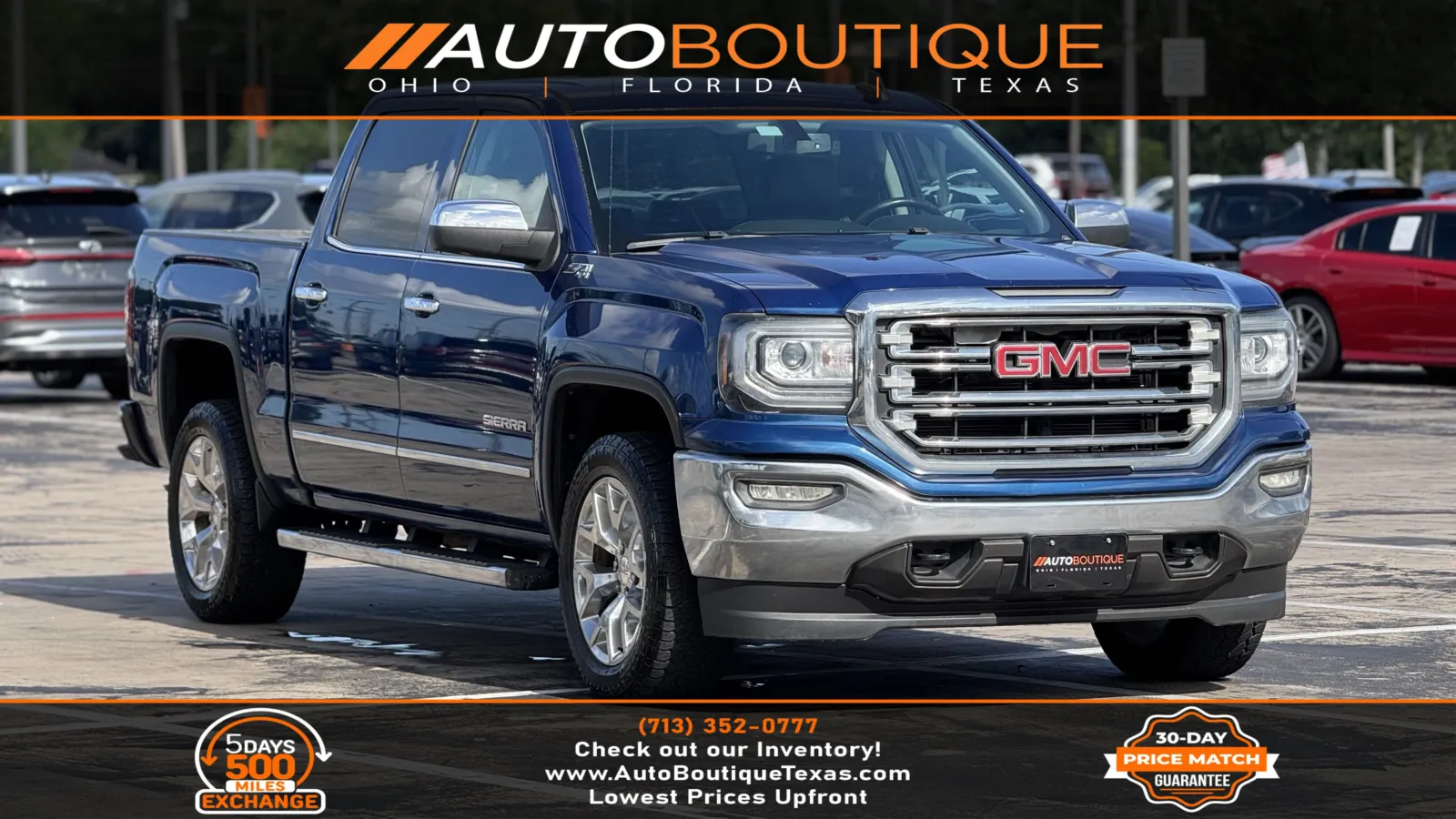 Blue 2017 GMC Sierra 1500 SLT for sale in Alvin, TX