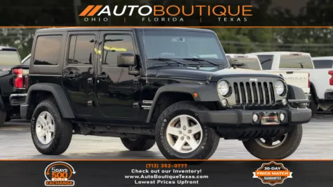 Black 2017 Jeep Wrangler Unlimited Sport for sale in Alvin, TX