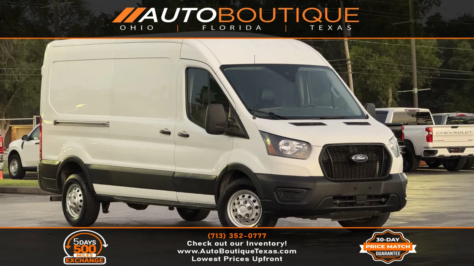 White 2023 Ford Transit Cargo Van 250 for sale in Alvin, TX