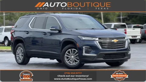 Blue 2022 Chevrolet Traverse LT Cloth for sale in Alvin, TX
