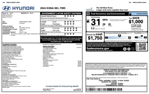 More photos of 2024 Hyundai Kona SEL at Auto Boutique Texas, TX