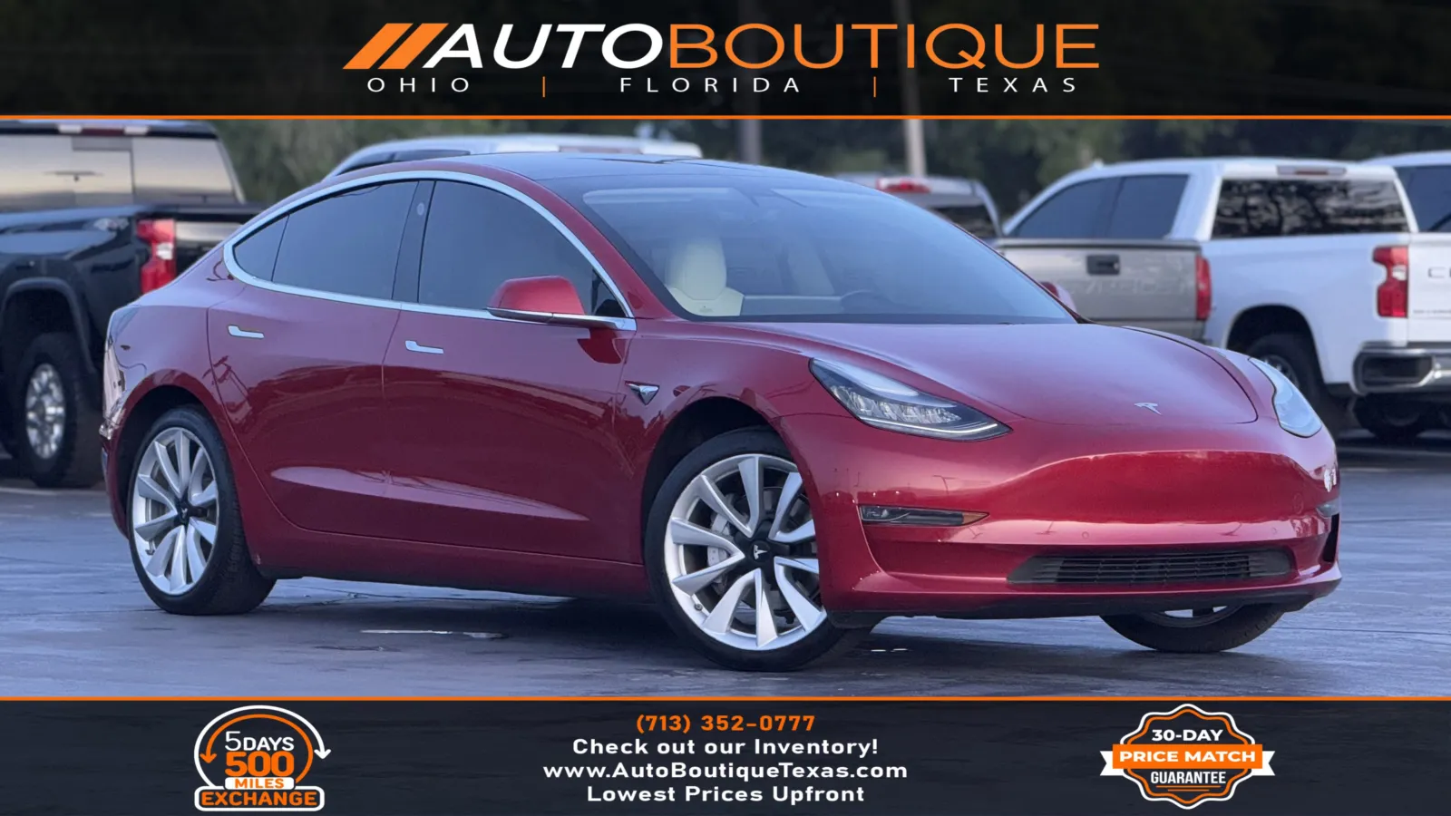 Red 2019 Tesla Model 3 Long Range for sale in Alvin, TX