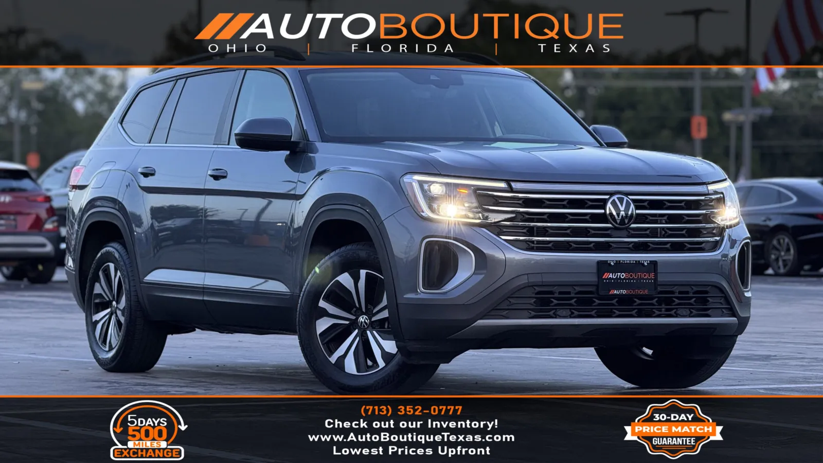 Gray 2024 Volkswagen Atlas 2.0T SE for sale in Alvin, TX