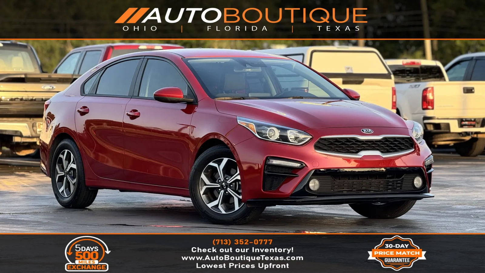 Red 2021 Kia Forte LXS for sale in Alvin, TX