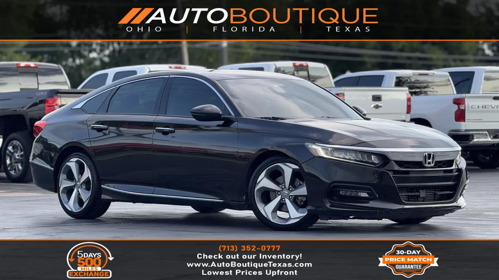 Brown 2018 Honda Accord Sedan Touring 1.5T for sale in Alvin, TX