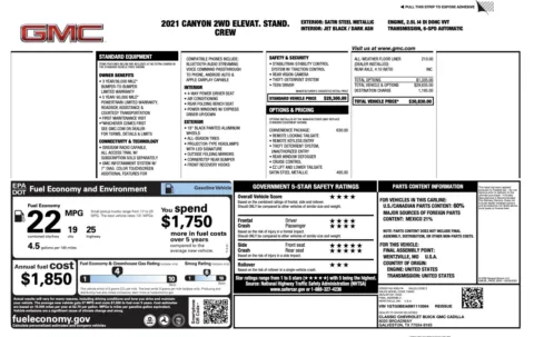 Photos of 2021 GMC Canyon 2WD Elevation Standard for sale in Alvin, TX at Auto Boutique Texas