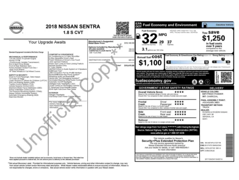 Photos of 2018 Nissan Sentra S for sale in Alvin, TX at Auto Boutique Texas