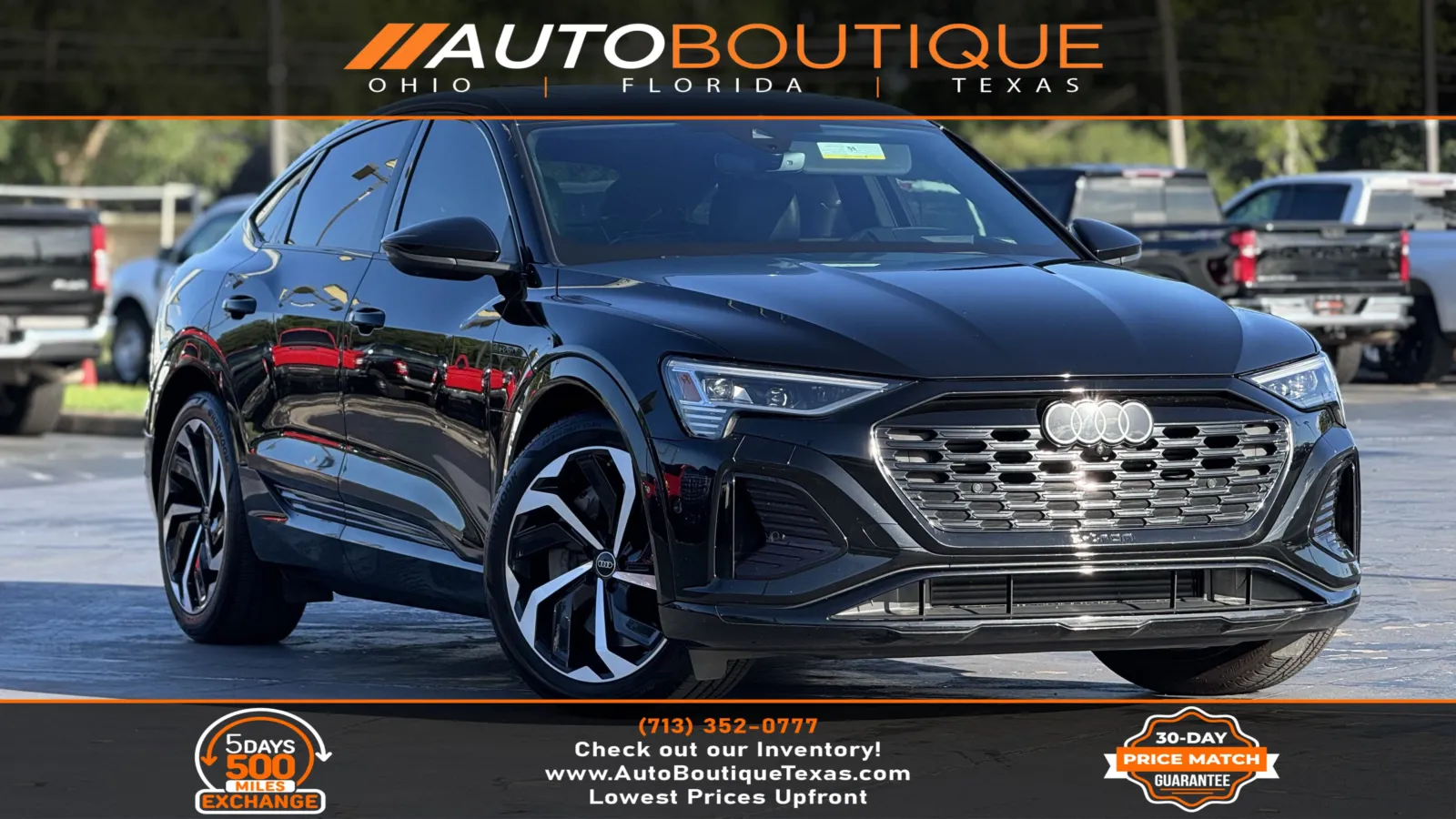 Black 2024 Audi Q8 e-tron Sportback S line Prestige for sale in Alvin, TX