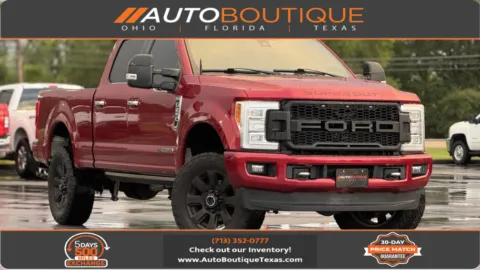 Red 2017 Ford Super Duty F-250 SRW Platinum for sale in Alvin, TX