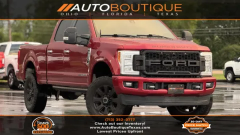 Red 2017 Ford Super Duty F-250 SRW Platinum for sale in Alvin, TX