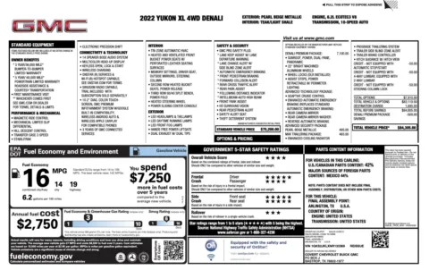 Photos of 2022 GMC Yukon XL Denali for sale in Alvin, TX at Auto Boutique Texas