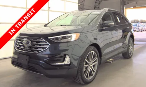 Blue 2022 Ford Edge Titanium for sale in Alvin, TX