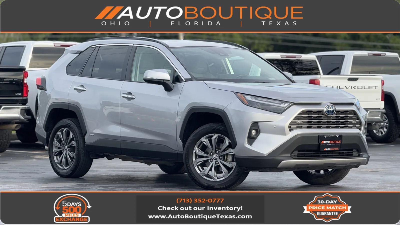 Silver 2022 Toyota RAV4 Hybrid Limited for sale in Alvin, TX