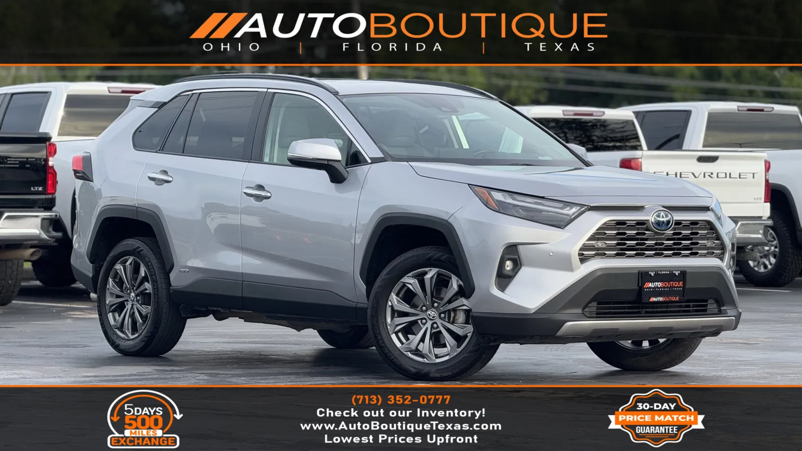 Silver 2022 Toyota RAV4 Hybrid Limited for sale in Alvin, TX
