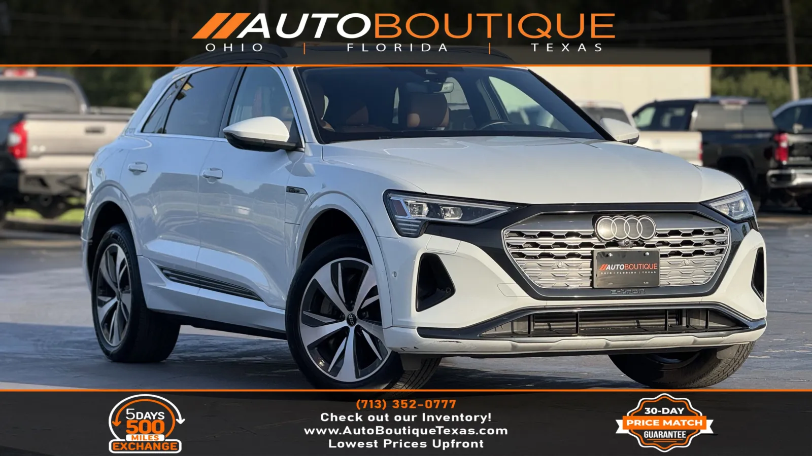 White 2024 Audi Q8 e-tron Premium Plus for sale in Alvin, TX