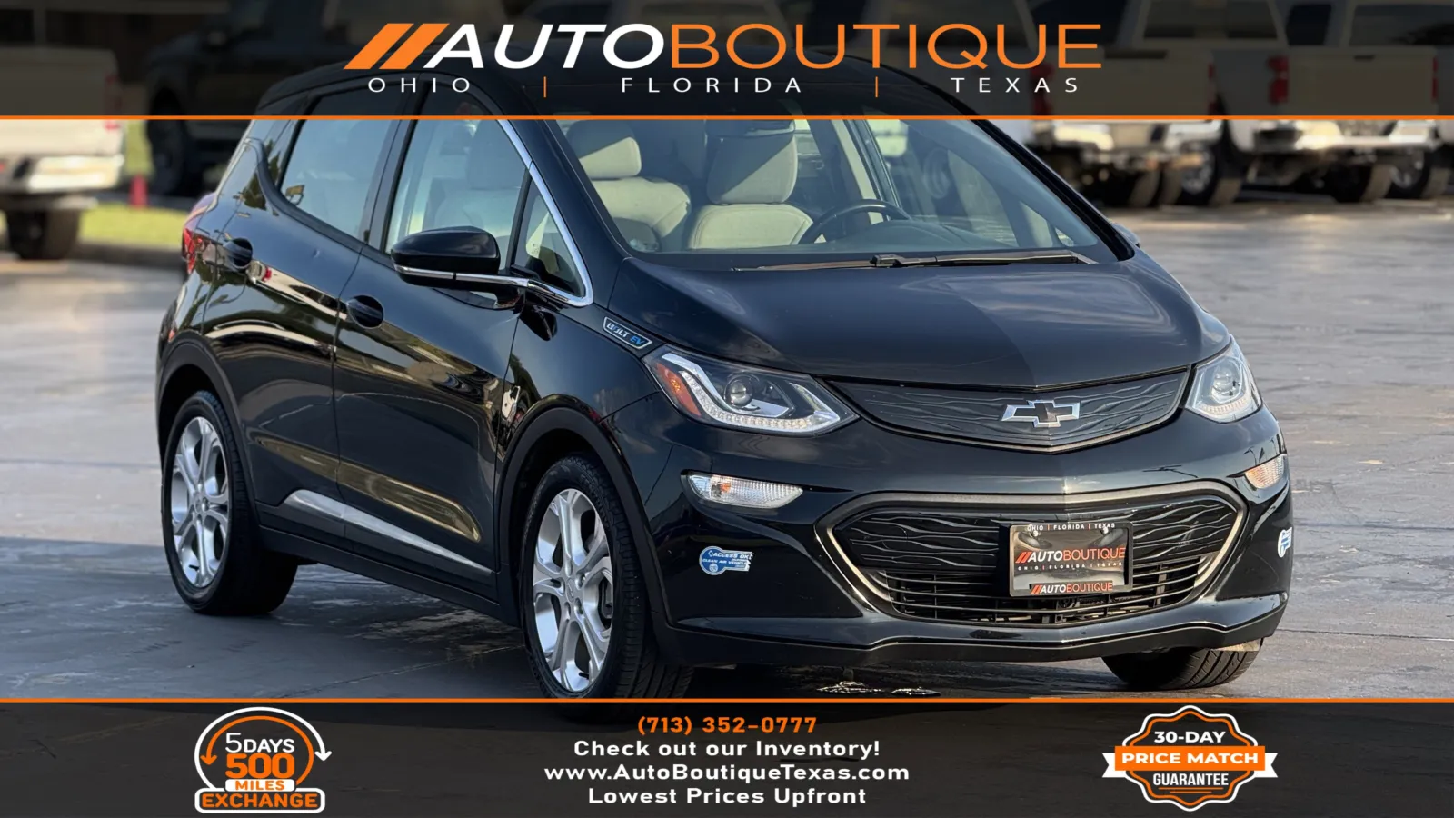Black 2020 Chevrolet Bolt EV LT for sale in Alvin, TX
