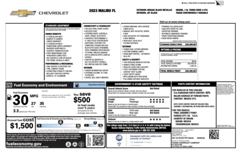 Photos of 2023 Chevrolet Malibu LS for sale in Alvin, TX at Auto Boutique Texas