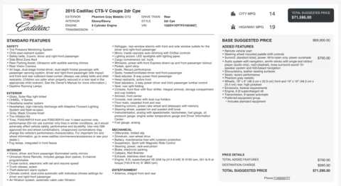 Photos of 2015 Cadillac CTS-V Coupe for sale in Alvin, TX at Auto Boutique Texas