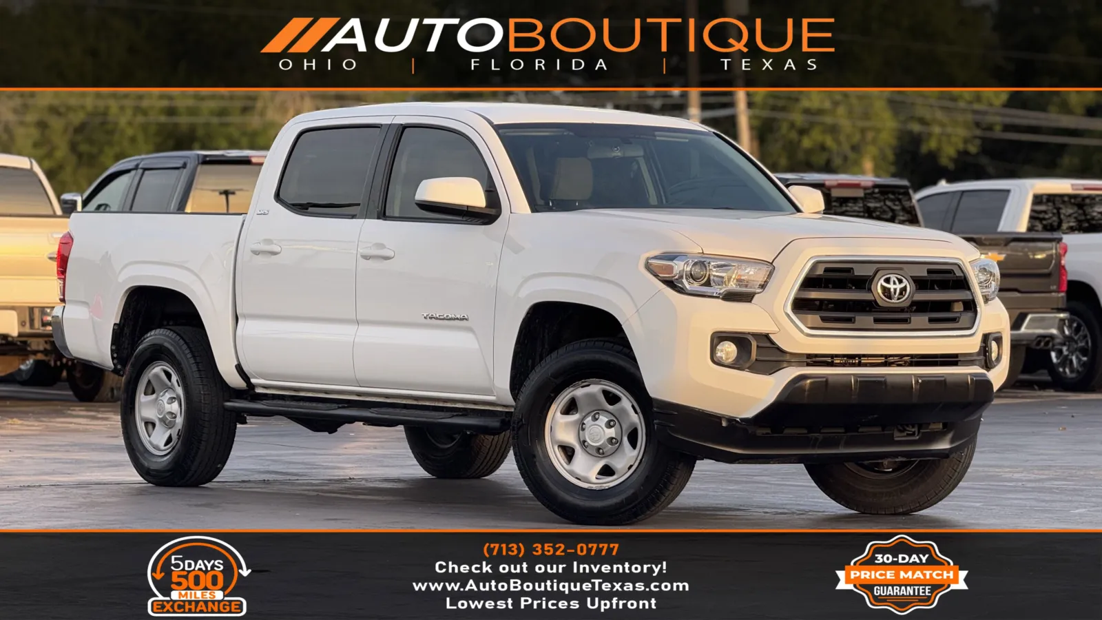 White 2016 Toyota Tacoma SR5 for sale in Alvin, TX