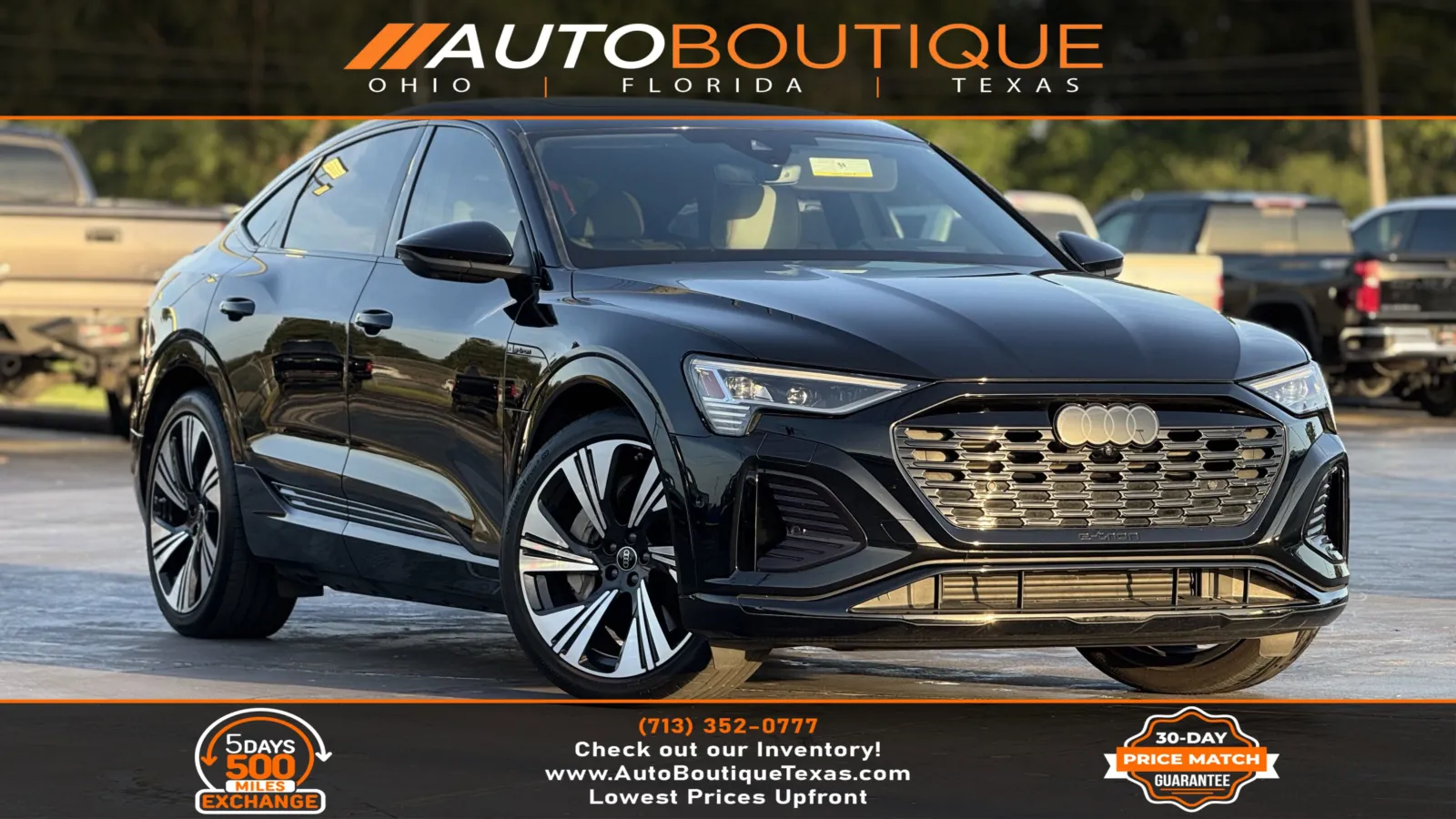 Black 2024 Audi Q8 e-tron Sportback S line Prestige for sale in Alvin, TX