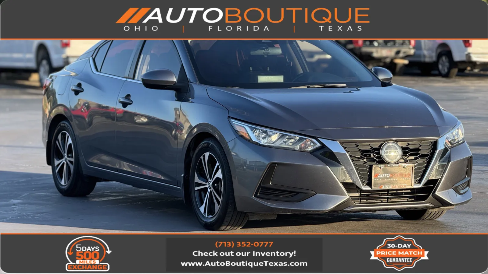 Gray 2021 Nissan Sentra SV for sale in Alvin, TX