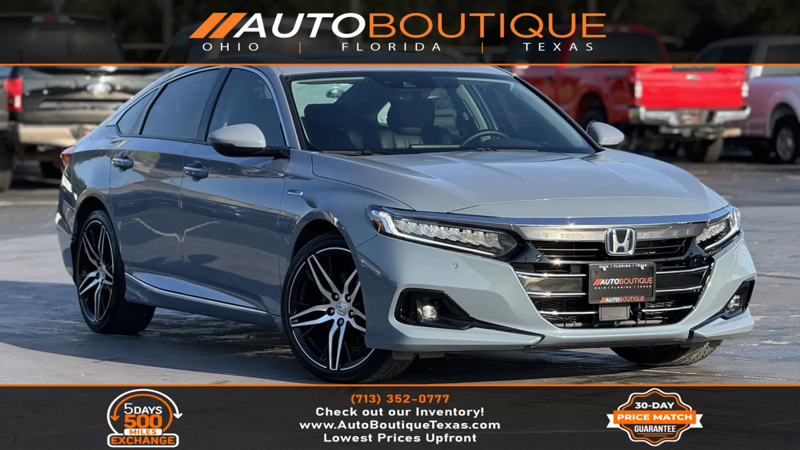 Gray 2022 Honda Accord Hybrid Touring for sale in Alvin, TX