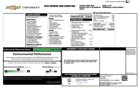 Photos of 2023 Chevrolet Express Cargo Van 2500 for sale in Alvin, TX at Auto Boutique Texas