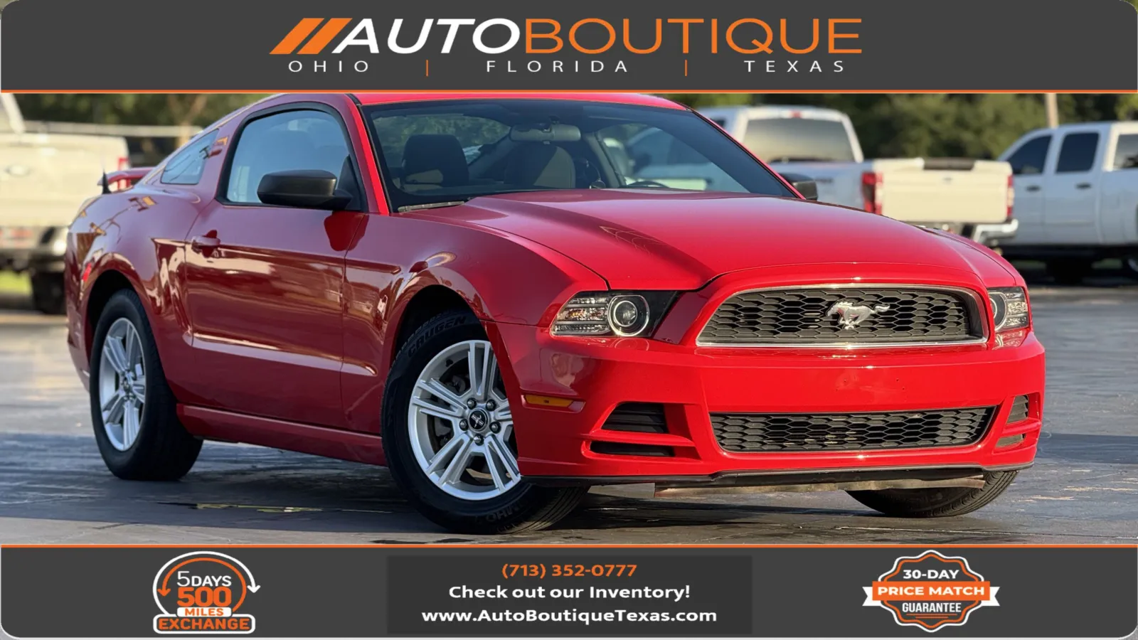 Red 2014 Ford Mustang V6 for sale in Alvin, TX