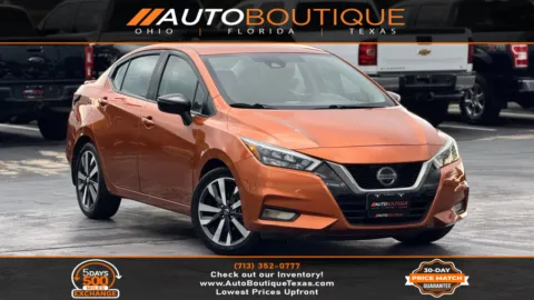 Orange 2021 Nissan Versa SR for sale in Alvin, TX