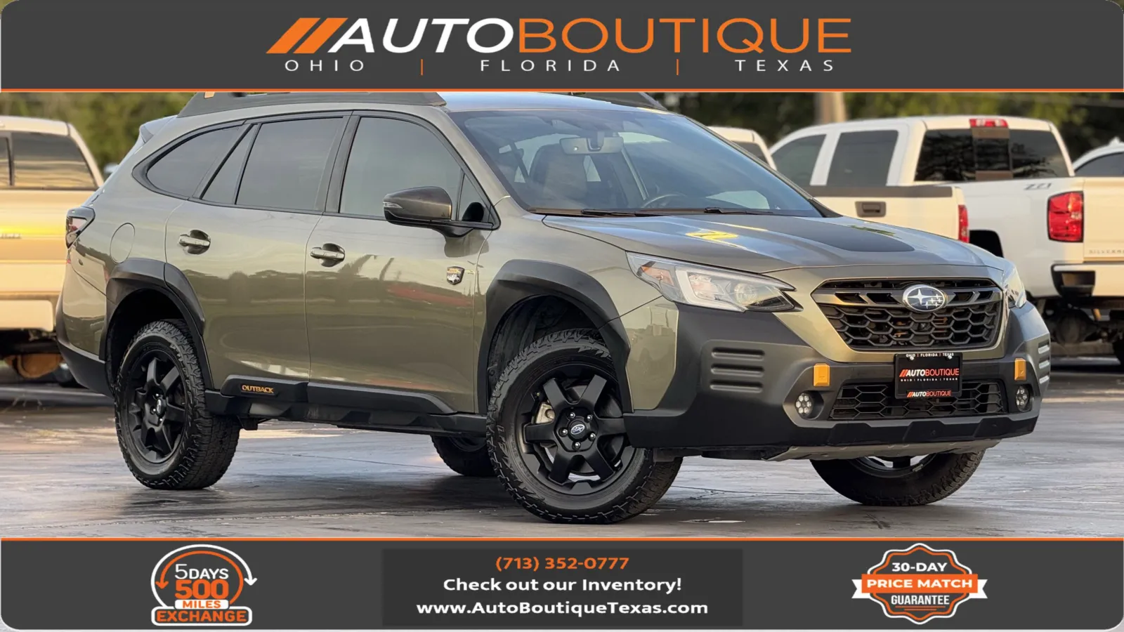 Green 2023 Subaru Outback Wilderness for sale in Alvin, TX