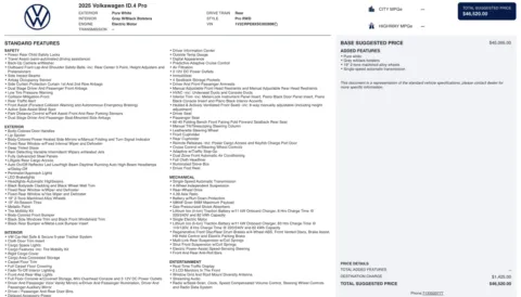 Photos of 2025 Volkswagen ID.4 Pro for sale in Alvin, TX at Auto Boutique Texas